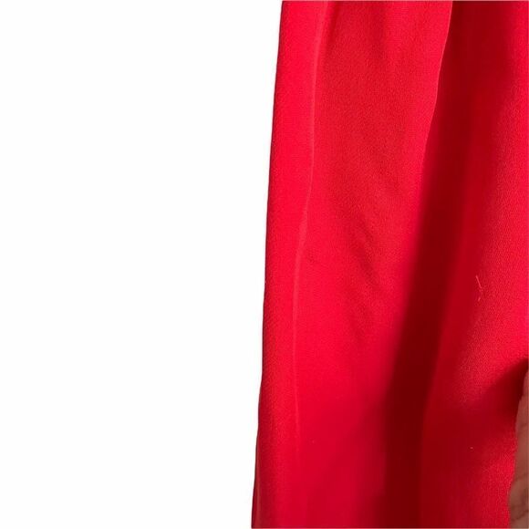 PARKER Silk Long Sleeve Mini Wrap Dress Red S - Picture 12 of 12